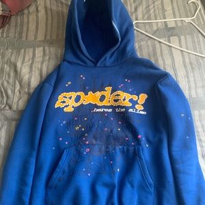 Sp5der Hoodie TC Blue Size M